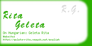 rita geleta business card